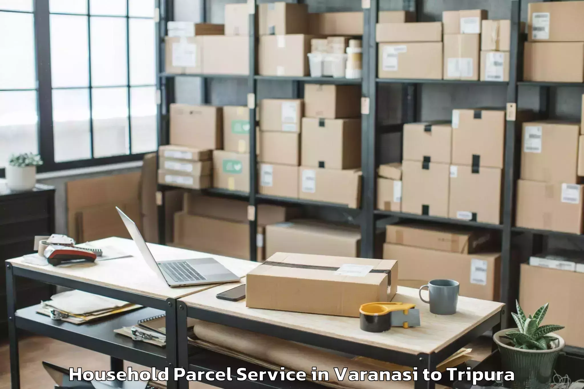 Get Varanasi to Manughat Household Parcel